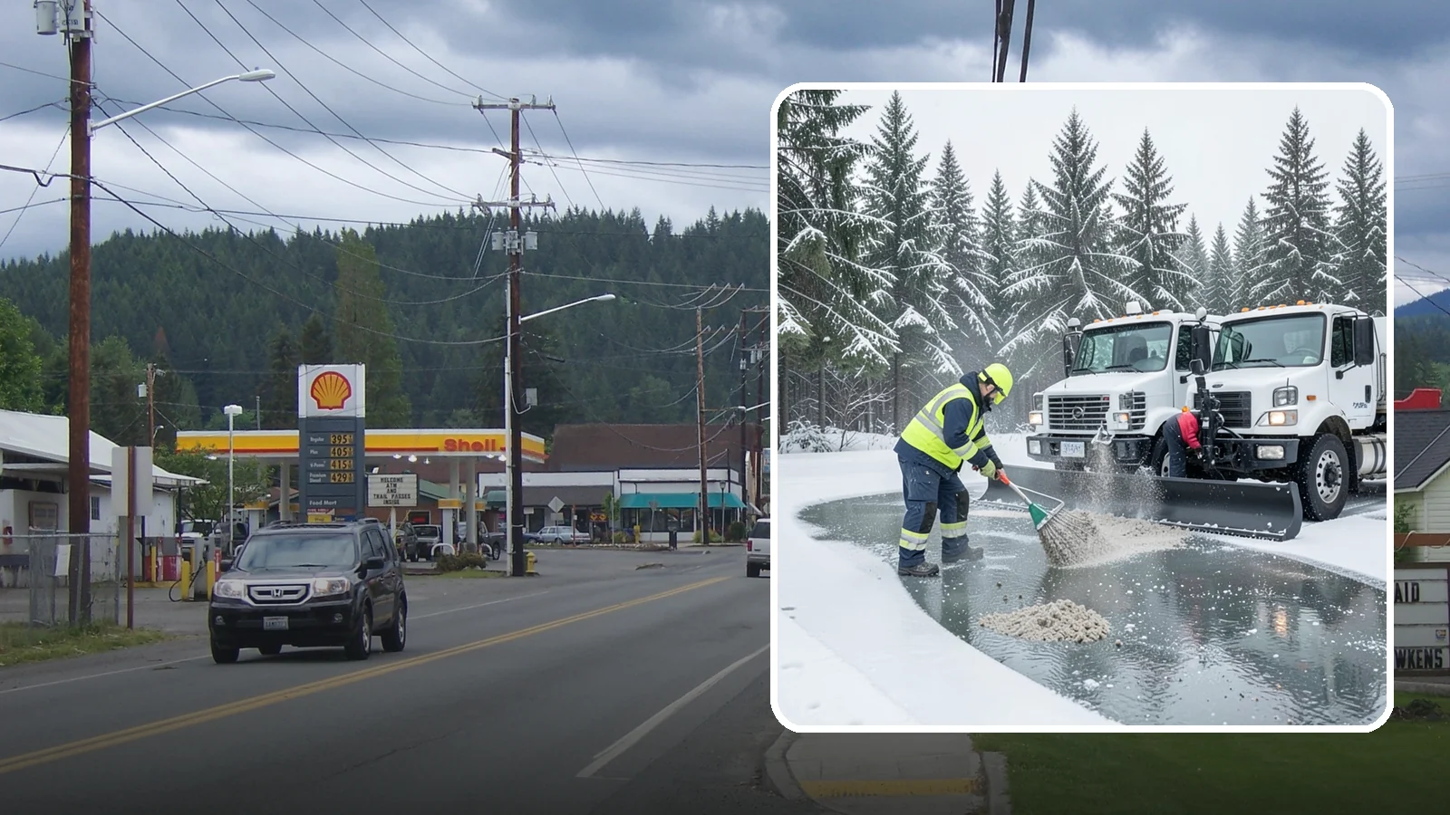 Brine Truck Service in Granite Falls, Snohomish County, WA - Our brine trucks pre-treat surfaces with liquid deicer so ice never bonds in the first place.