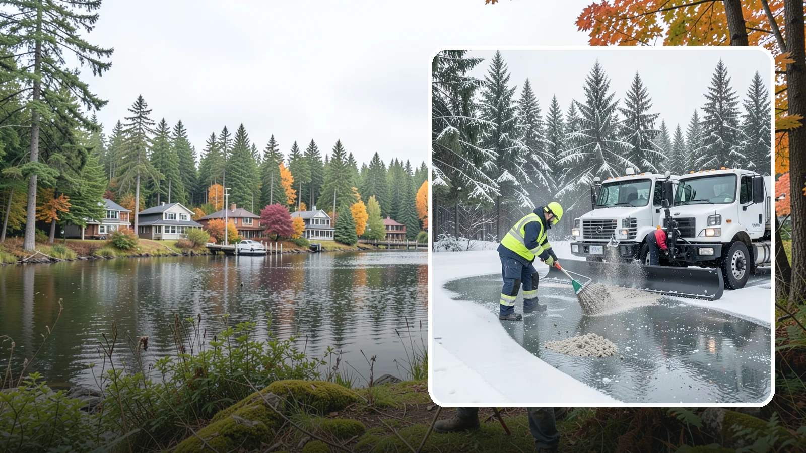 Brine Truck Service in La Conner, Skagit County, WA - Our brine trucks pre-treat surfaces with liquid deicer so ice never bonds in the first place.