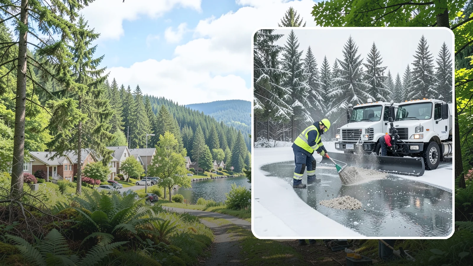 Brine Truck Service in Lake Forest Park, King County, WA - Our brine trucks pre-treat surfaces with liquid deicer so ice never bonds in the first place.