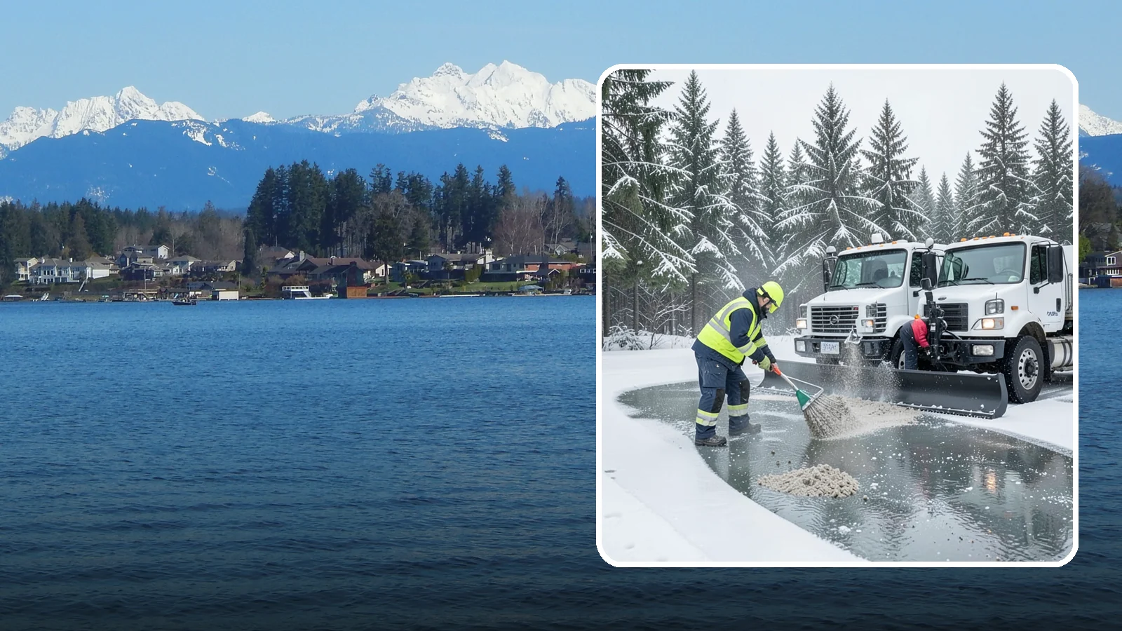Brine Truck Service in Lake Stevens, Snohomish County, WA - Our brine trucks pre-treat surfaces with liquid deicer so ice never bonds in the first place.