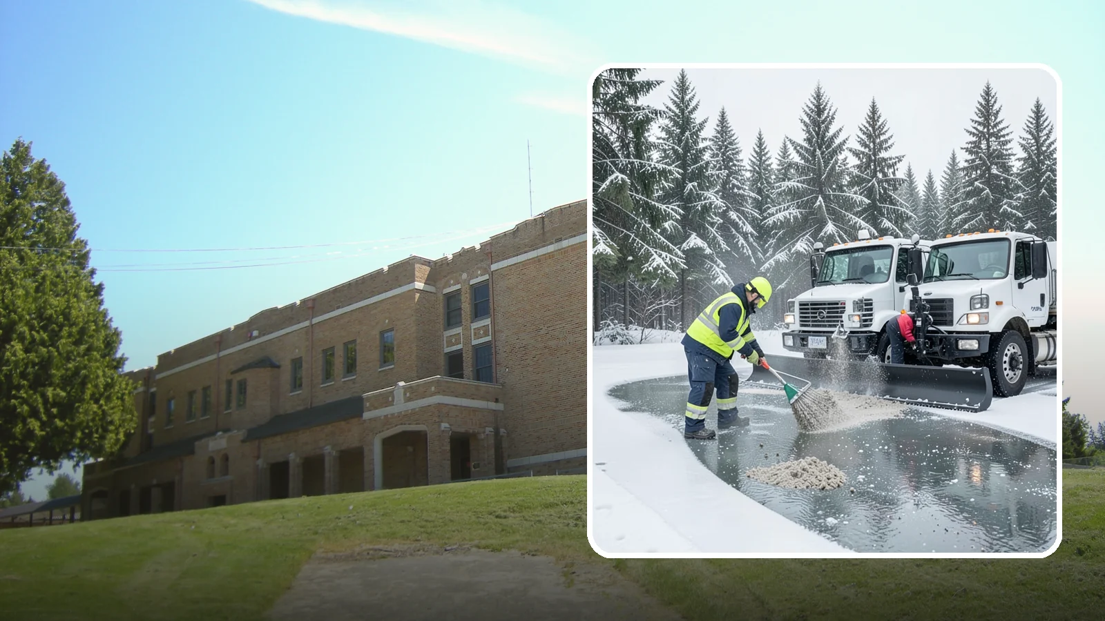 Brine Truck Service in Maple Valley, King County, WA - Our brine trucks pre-treat surfaces with liquid deicer so ice never bonds in the first place.