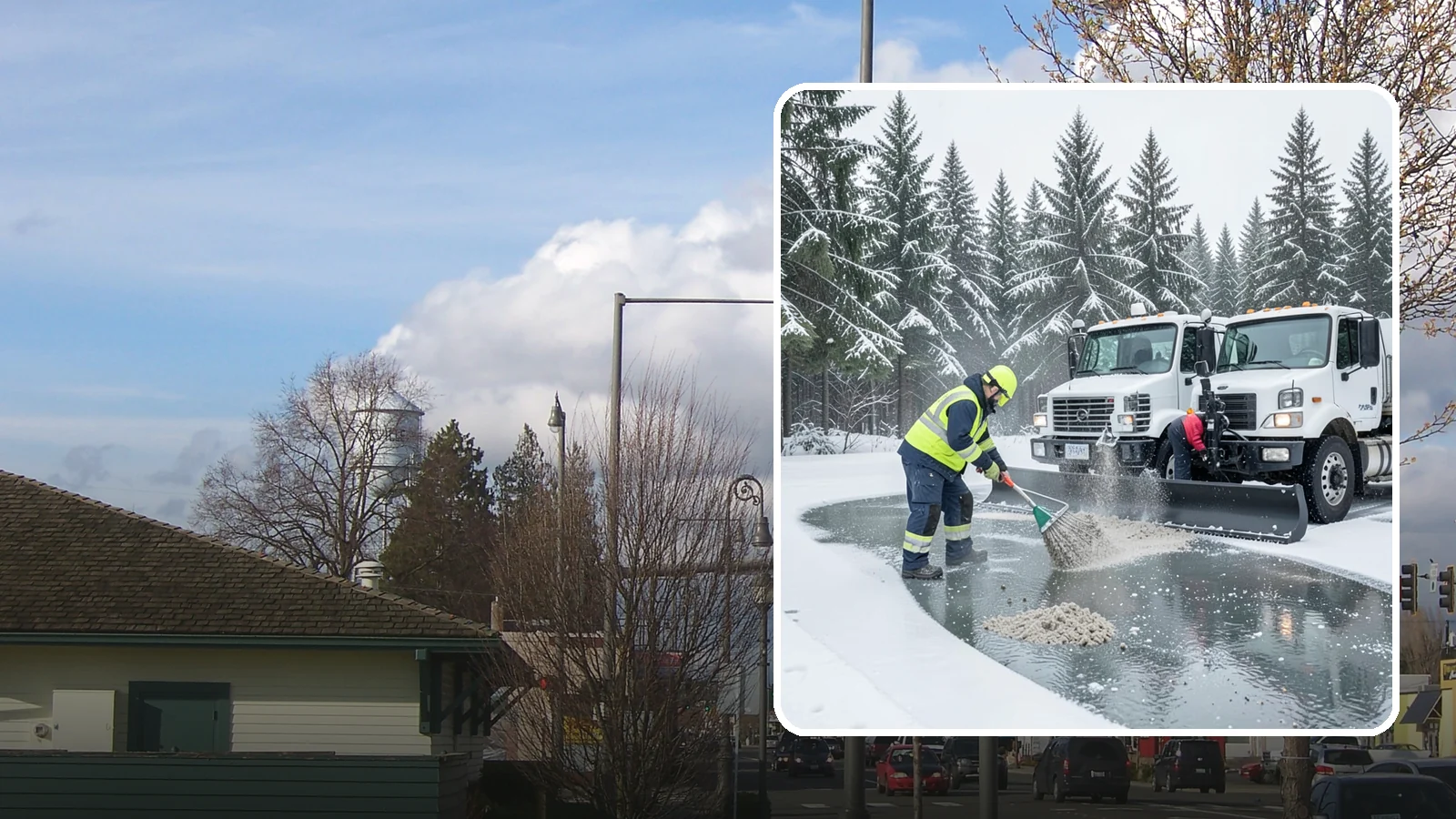 Brine Truck Service in Marysville, Snohomish County, WA - Our brine trucks pre-treat surfaces with liquid deicer so ice never bonds in the first place.