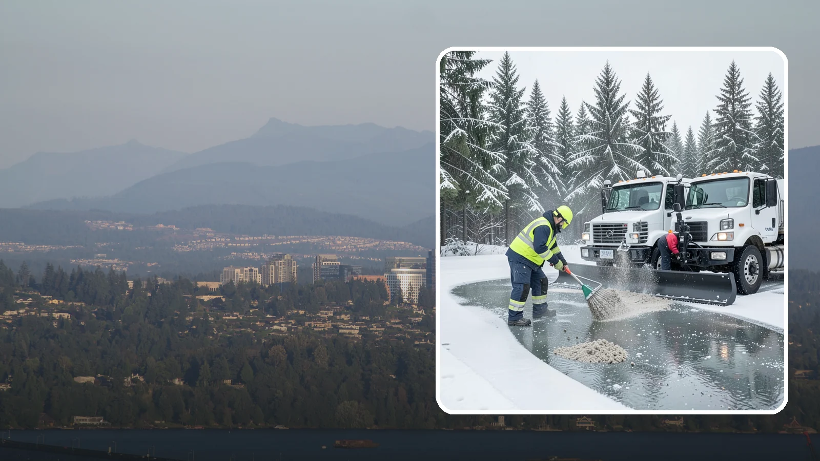 Brine Truck Service in Medina, King County, WA - Our brine trucks pre-treat surfaces with liquid deicer so ice never bonds in the first place.