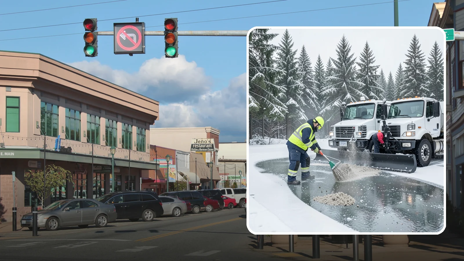 Brine Truck Service in Monroe, Snohomish County, WA - Our brine trucks pre-treat surfaces with liquid deicer so ice never bonds in the first place.