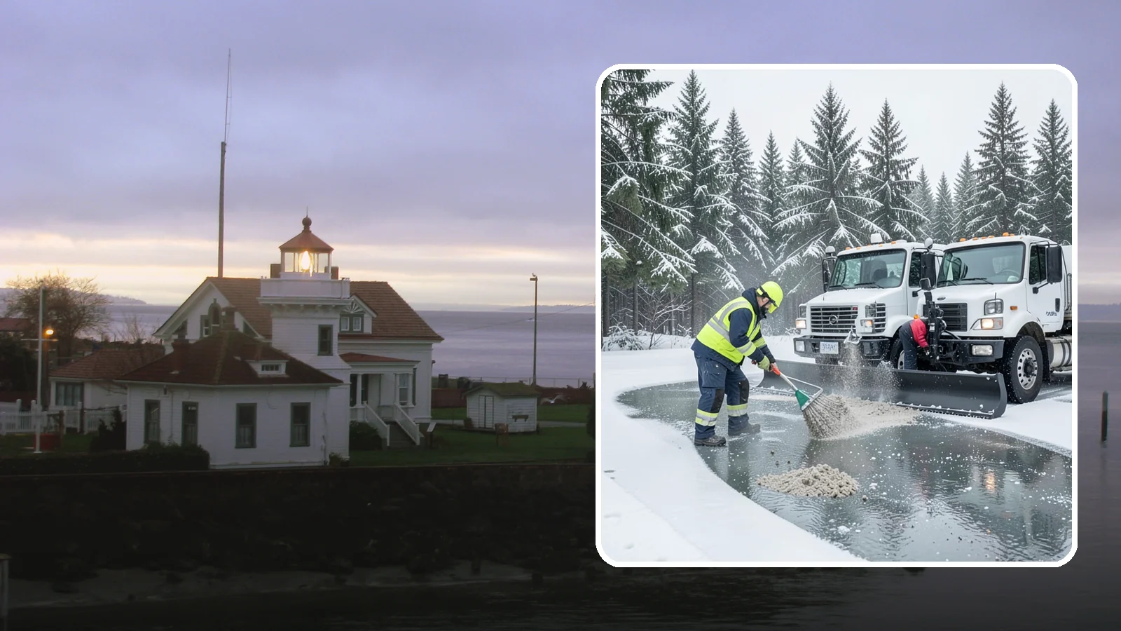 Brine Truck Service in Mukilteo, Snohomish County, WA - Our brine trucks pre-treat surfaces with liquid deicer so ice never bonds in the first place.