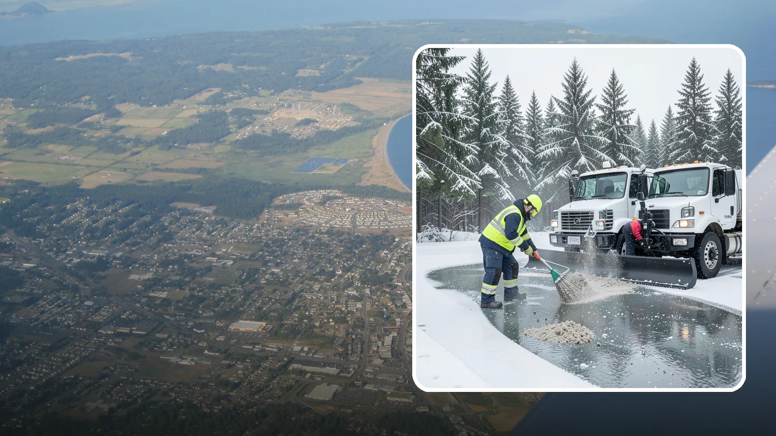Brine Truck Service in Oak Harbor, Island County, WA - Our brine trucks pre-treat surfaces with liquid deicer so ice never bonds in the first place.