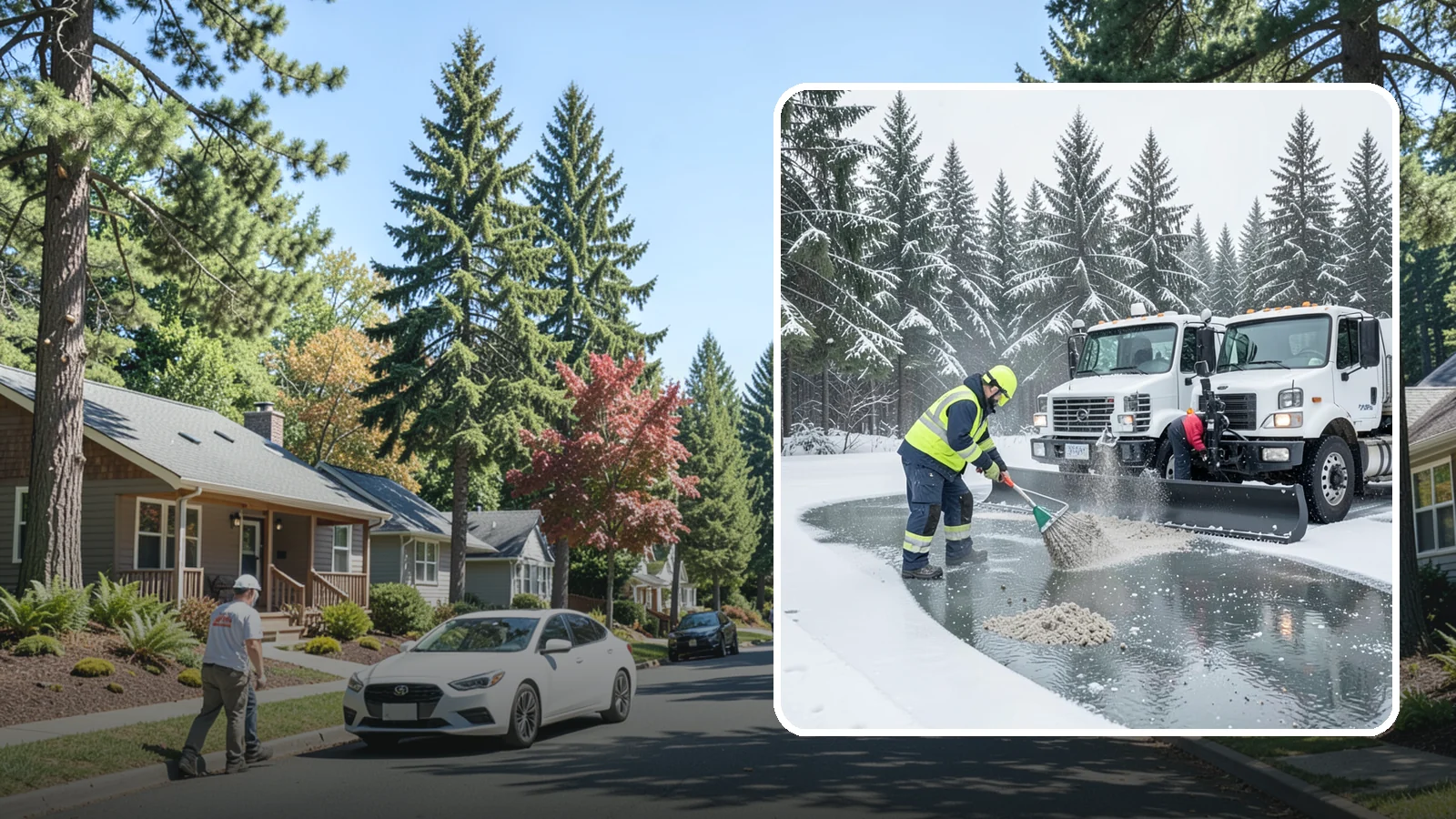 Brine Truck Service in Orting, Pierce County, WA - Our brine trucks pre-treat surfaces with liquid deicer so ice never bonds in the first place.