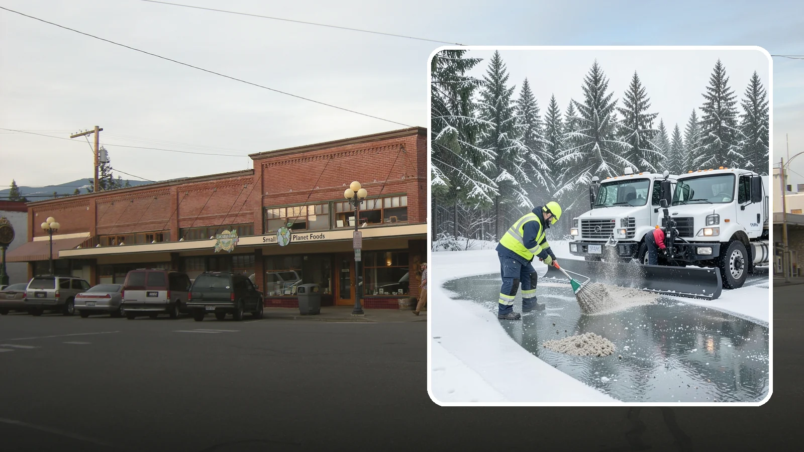 Brine Truck Service in Sedro-Woolley, Skagit County, WA - Our brine trucks pre-treat surfaces with liquid deicer so ice never bonds in the first place.