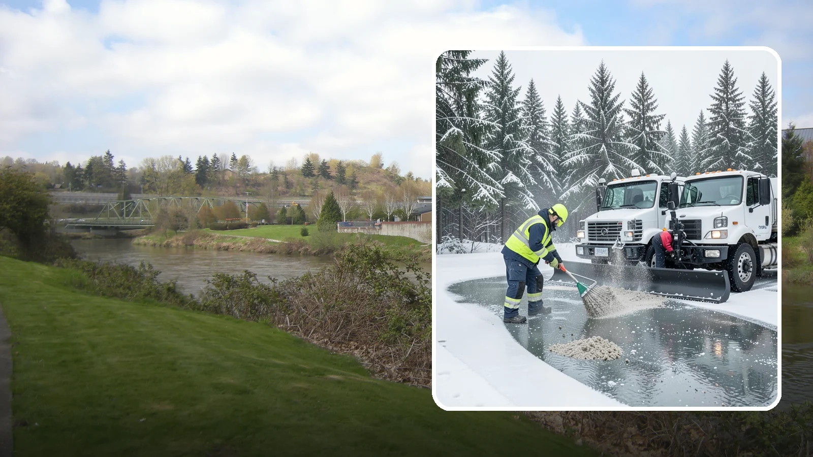 Brine Truck Service in Tukwila, King County, WA - Our brine trucks pre-treat surfaces with liquid deicer so ice never bonds in the first place.