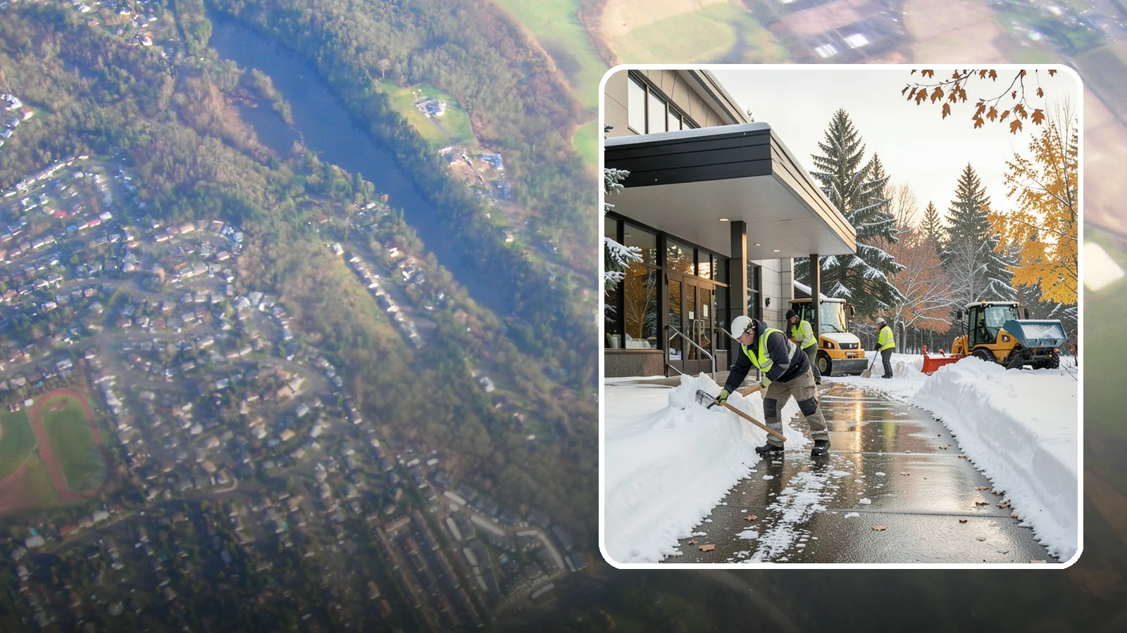 Building Entrance Clearing in Algona, King County, WA - We clear building entrances and their approaches so everyone can enter safely during Western Washington snow and ice.