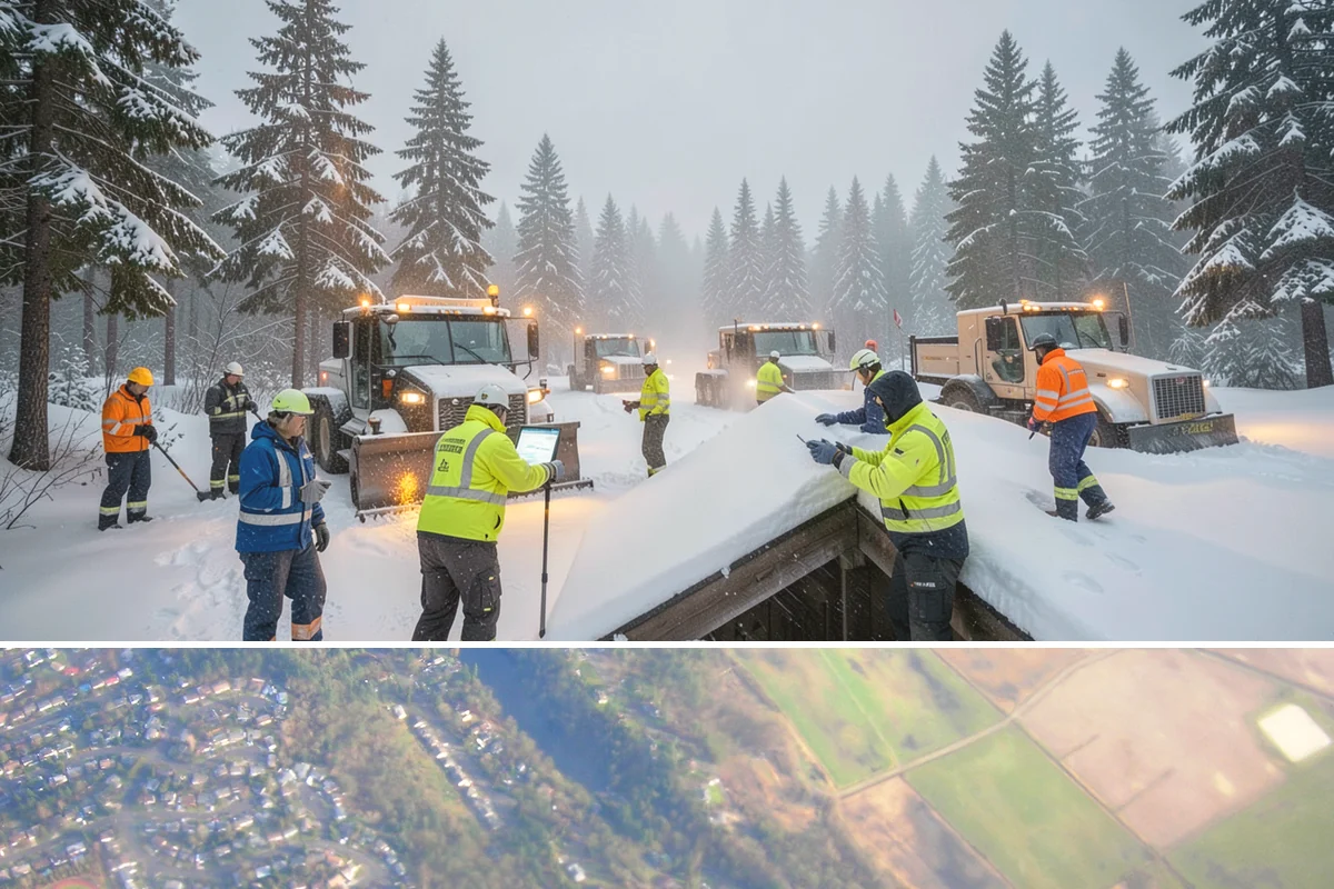 Building Entrance Clearing in Algona, King County, WA - Cleared first thing after every snowfall throughout the winter season.