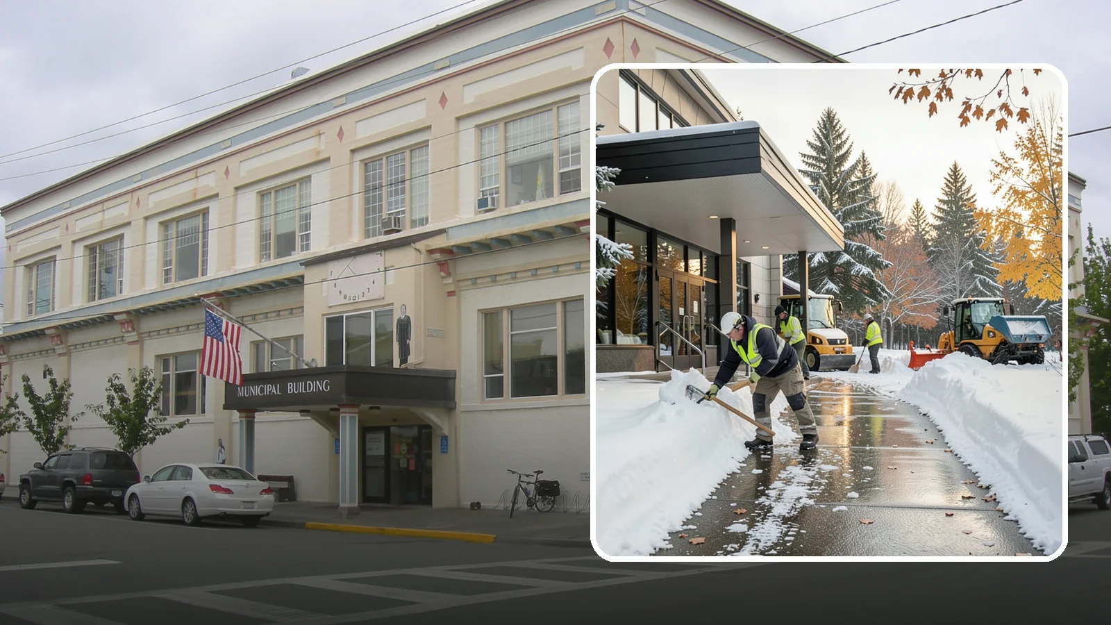 Building Entrance Clearing in Anacortes, Skagit County, WA - We clear building entrances and their approaches so everyone can enter safely during Western Washington snow and ice.