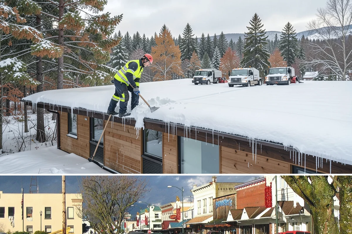 Building Entrance Clearing in Arlington, Snohomish County, WA - Cleared first thing after every snowfall throughout the winter season.