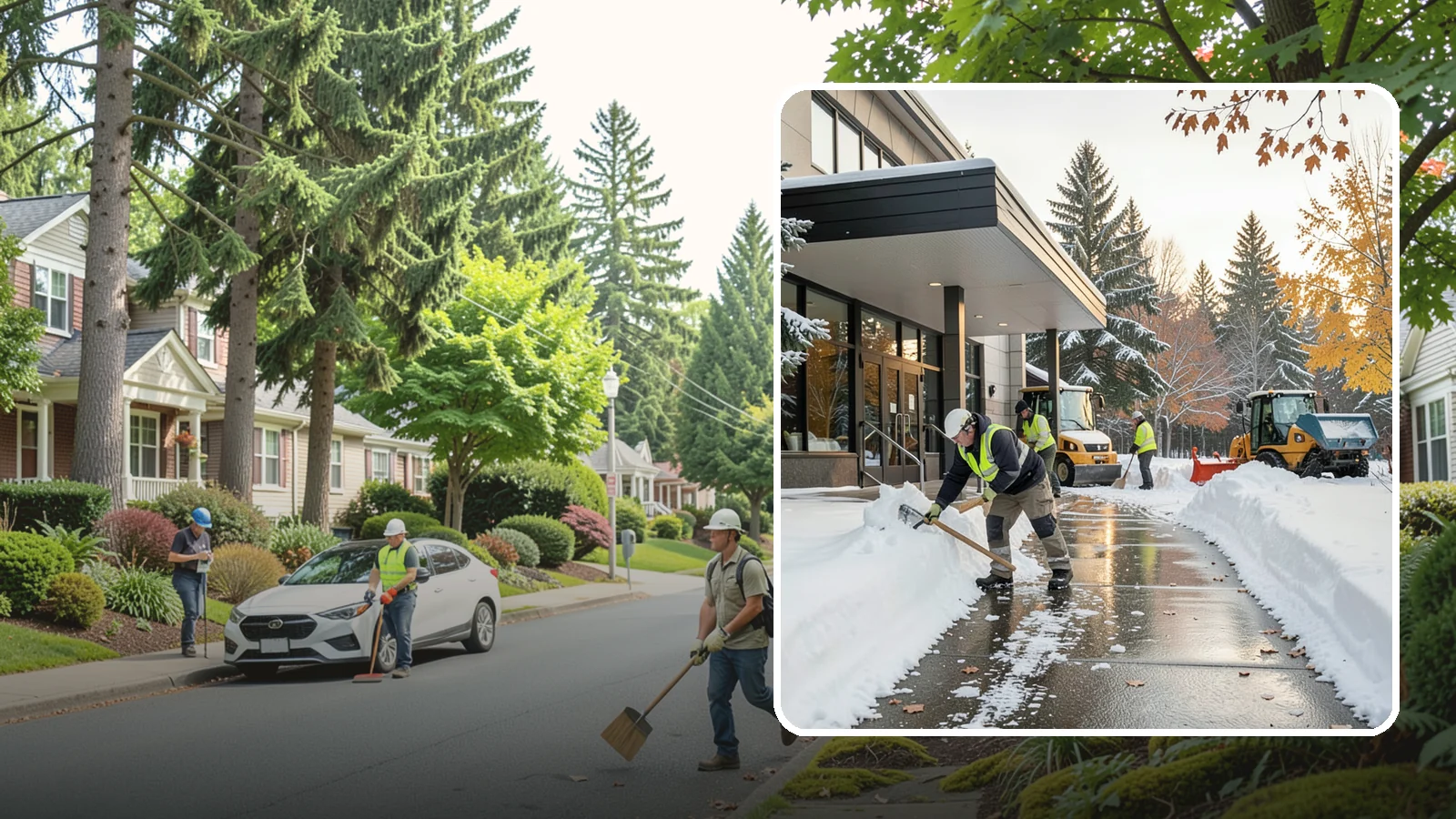 Building Entrance Clearing in Beaux Arts Village, King County, WA - We clear building entrances and their approaches so everyone can enter safely during Western Washington snow and ice.