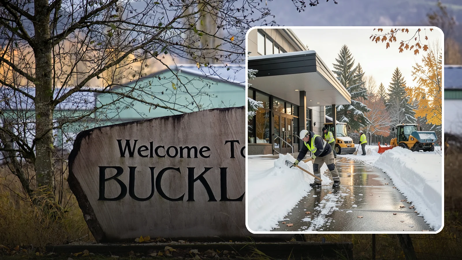 Building Entrance Clearing in Buckley, Pierce County, WA - We clear building entrances and their approaches so everyone can enter safely during Western Washington snow and ice.