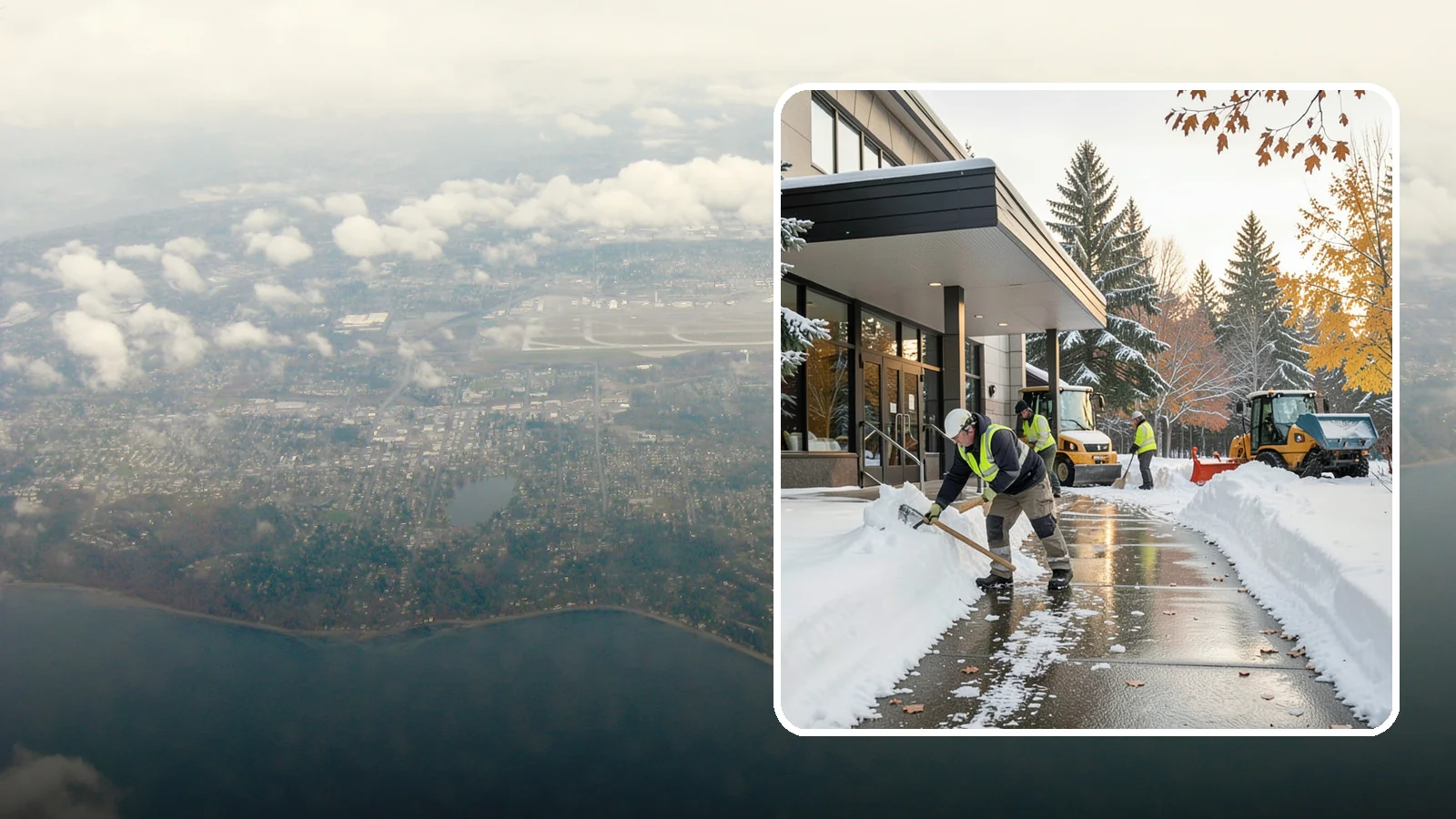 Building Entrance Clearing in Burien, King County, WA - We clear building entrances and their approaches so everyone can enter safely during Western Washington snow and ice.