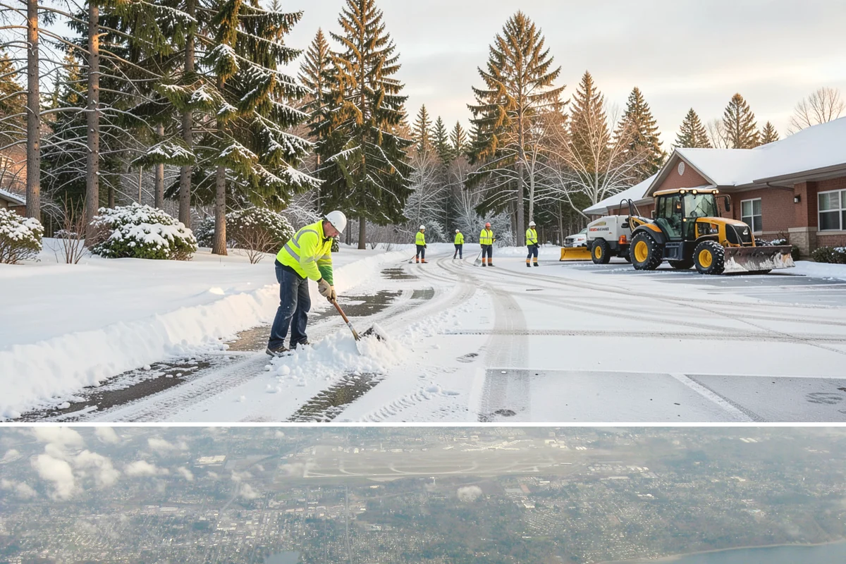 Building Entrance Clearing in Burien, King County, WA - Cleared first thing after every snowfall throughout the winter season.