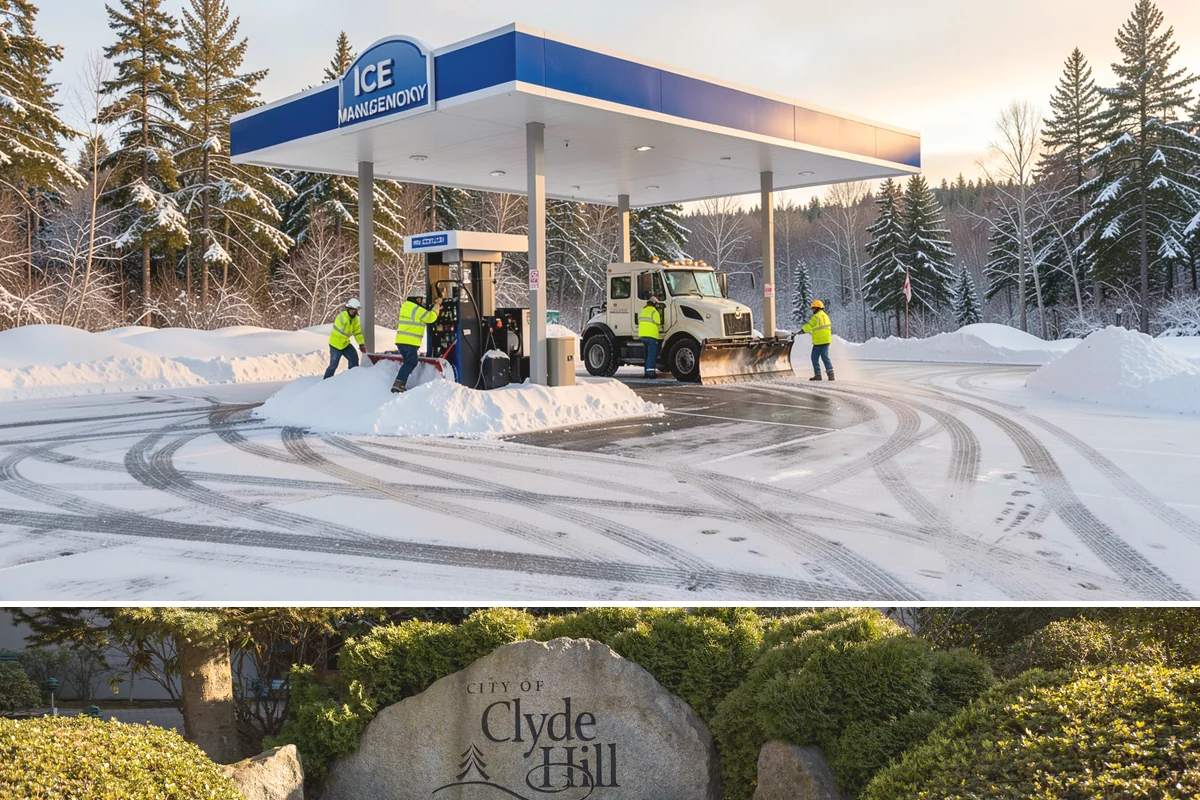Building Entrance Clearing in Clyde Hill, King County, WA - Cleared first thing after every snowfall throughout the winter season.