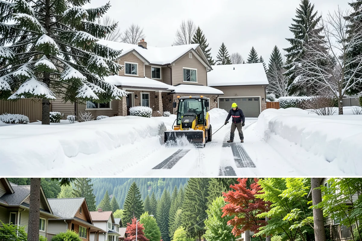 Building Entrance Clearing in Darrington, Snohomish County, WA - Cleared first thing after every snowfall throughout the winter season.