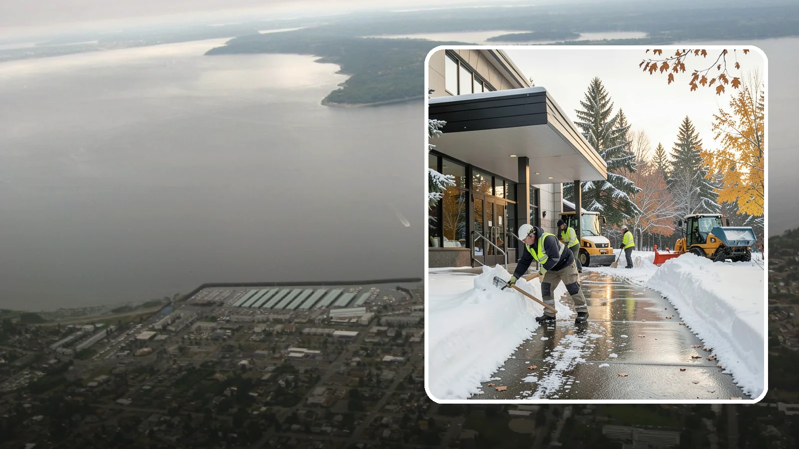 Building Entrance Clearing in Des Moines, King County, WA - We clear building entrances and their approaches so everyone can enter safely during Western Washington snow and ice.