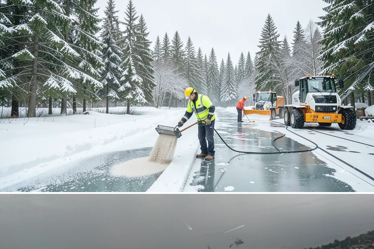 Building Entrance Clearing in Des Moines, King County, WA - Cleared first thing after every snowfall throughout the winter season.
