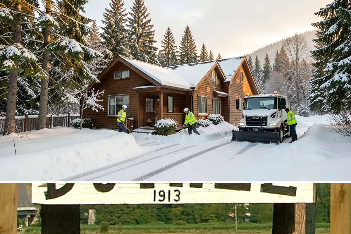 Building Entrance Clearing in Duvall, King County, WA - Cleared first thing after every snowfall throughout the winter season.