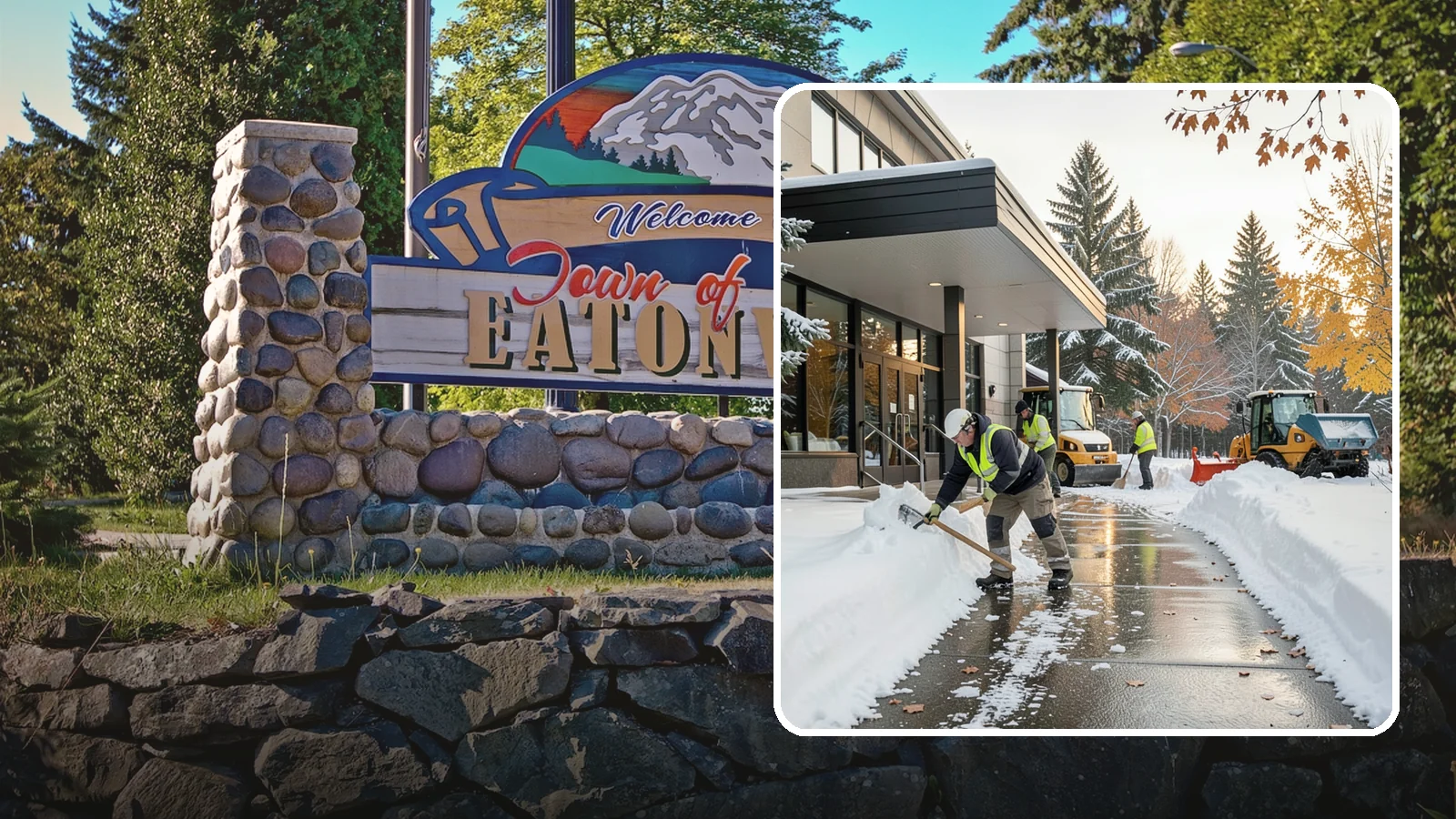 Building Entrance Clearing in Eatonville, Pierce County, WA - We clear building entrances and their approaches so everyone can enter safely during Western Washington snow and ice.