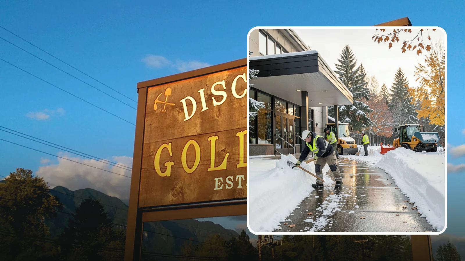 Building Entrance Clearing in Gold Bar, Snohomish County, WA - We clear building entrances and their approaches so everyone can enter safely during Western Washington snow and ice.