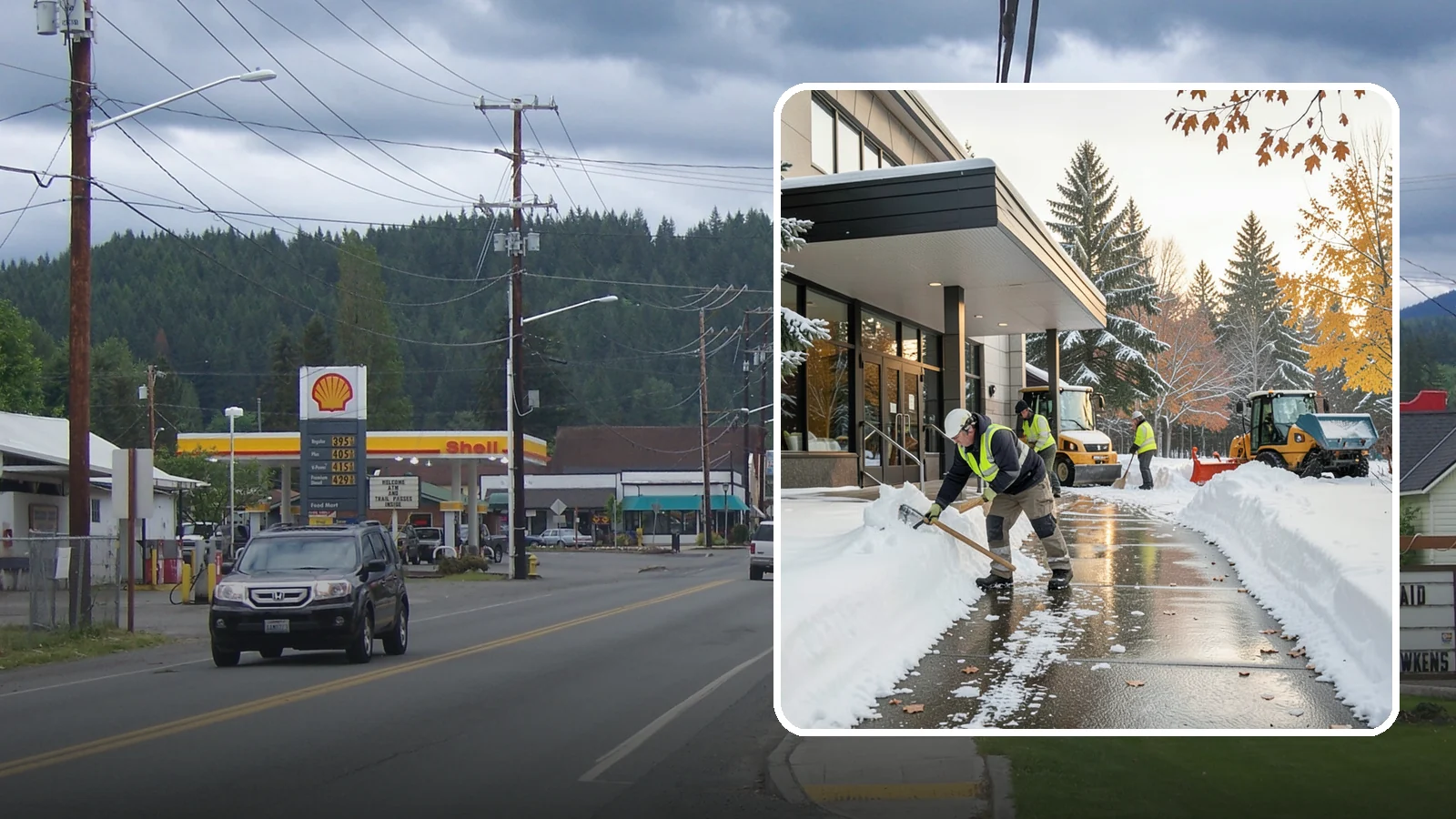 Building Entrance Clearing in Granite Falls, Snohomish County, WA - We clear building entrances and their approaches so everyone can enter safely during Western Washington snow and ice.