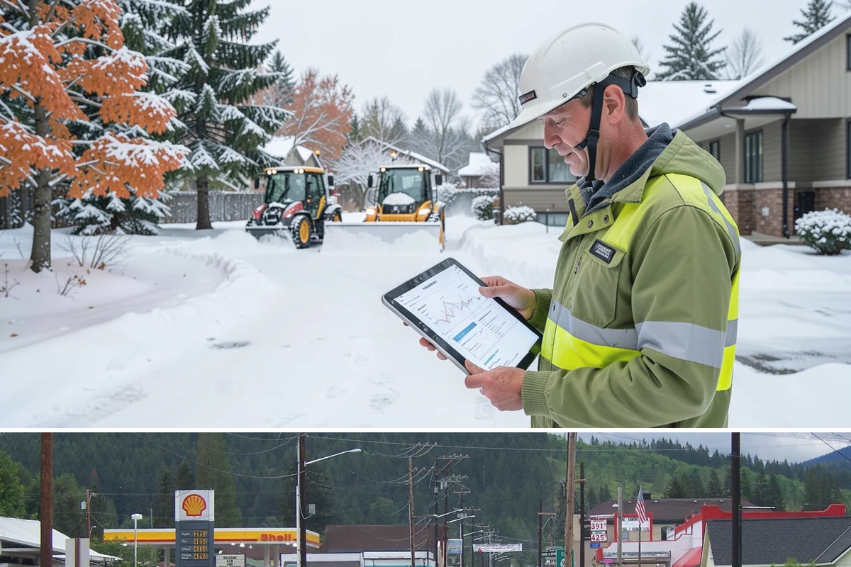Building Entrance Clearing in Granite Falls, Snohomish County, WA - Cleared first thing after every snowfall throughout the winter season.