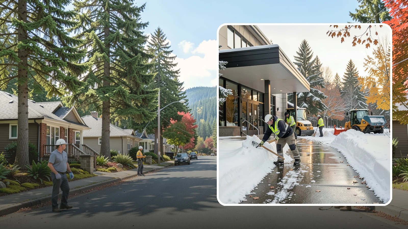 Building Entrance Clearing in Hunts Point, King County, WA - We clear building entrances and their approaches so everyone can enter safely during Western Washington snow and ice.