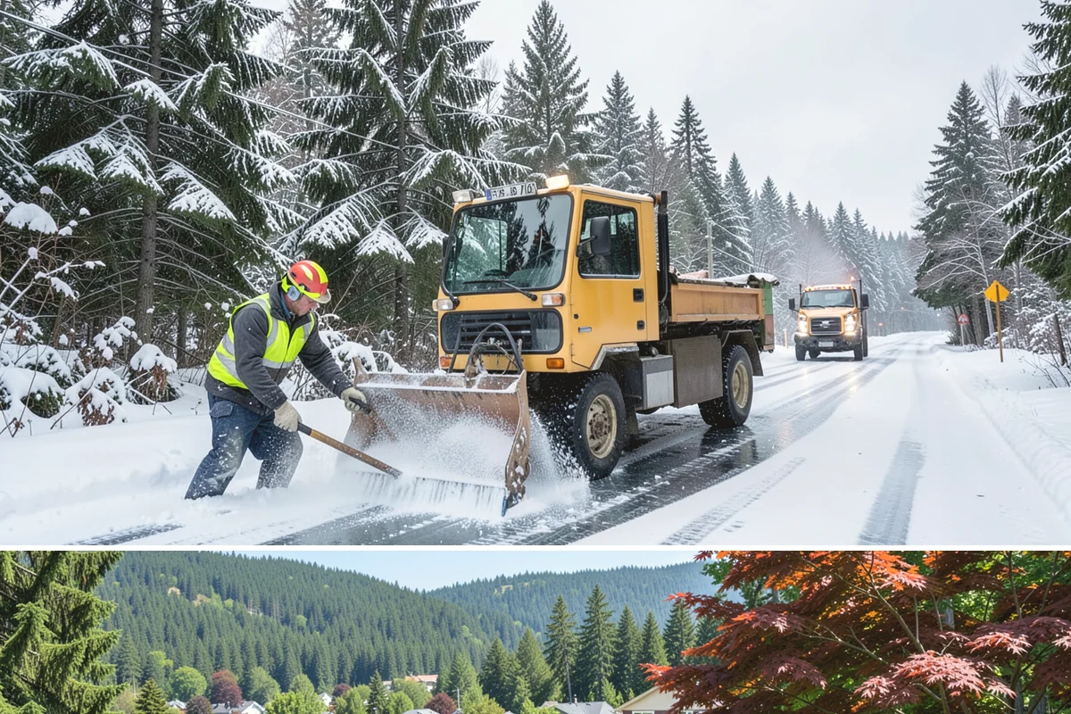 Building Entrance Clearing in Index, Snohomish County, WA - Cleared first thing after every snowfall throughout the winter season.