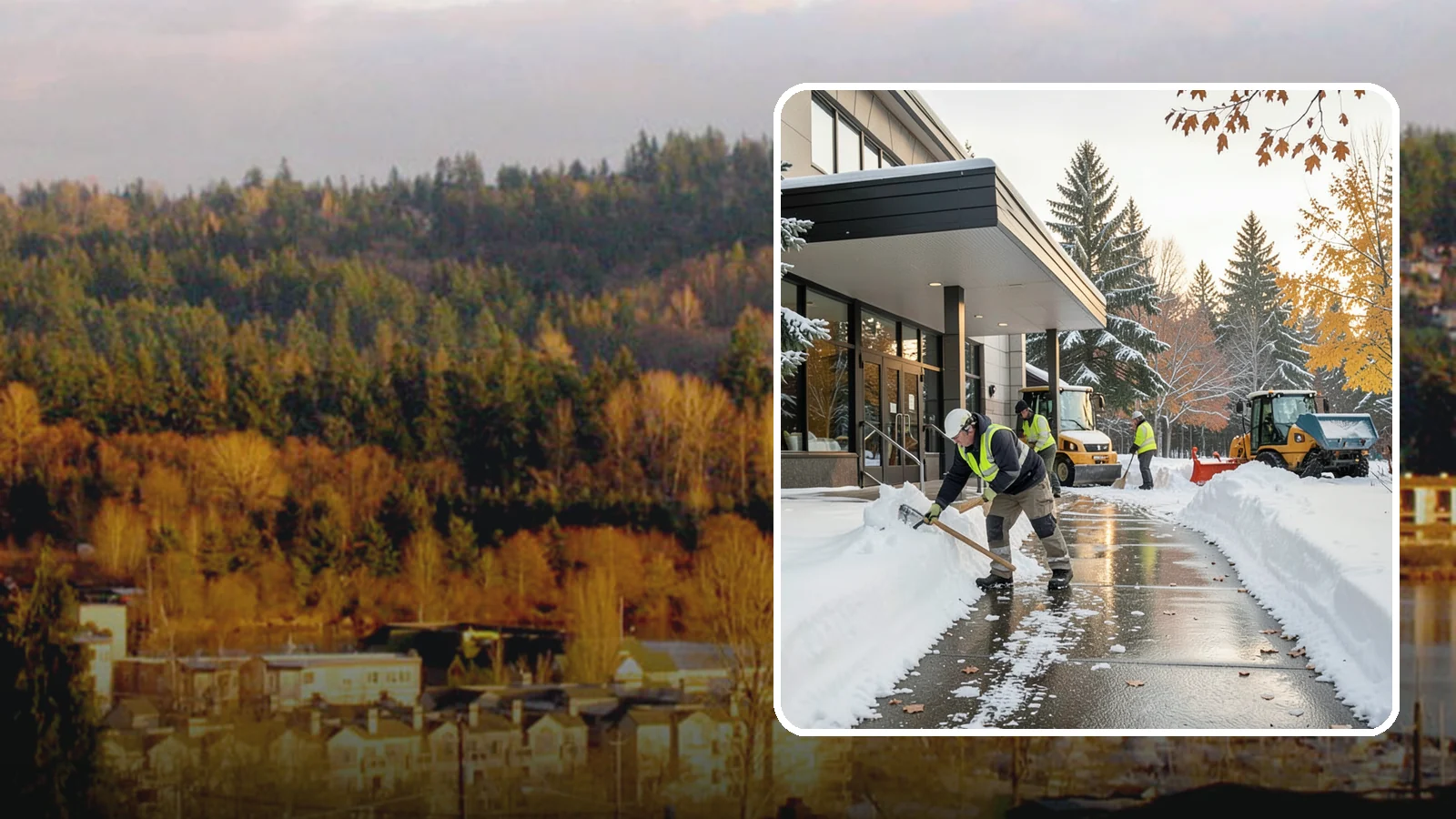 Building Entrance Clearing in Kenmore, King County, WA - We clear building entrances and their approaches so everyone can enter safely during Western Washington snow and ice.