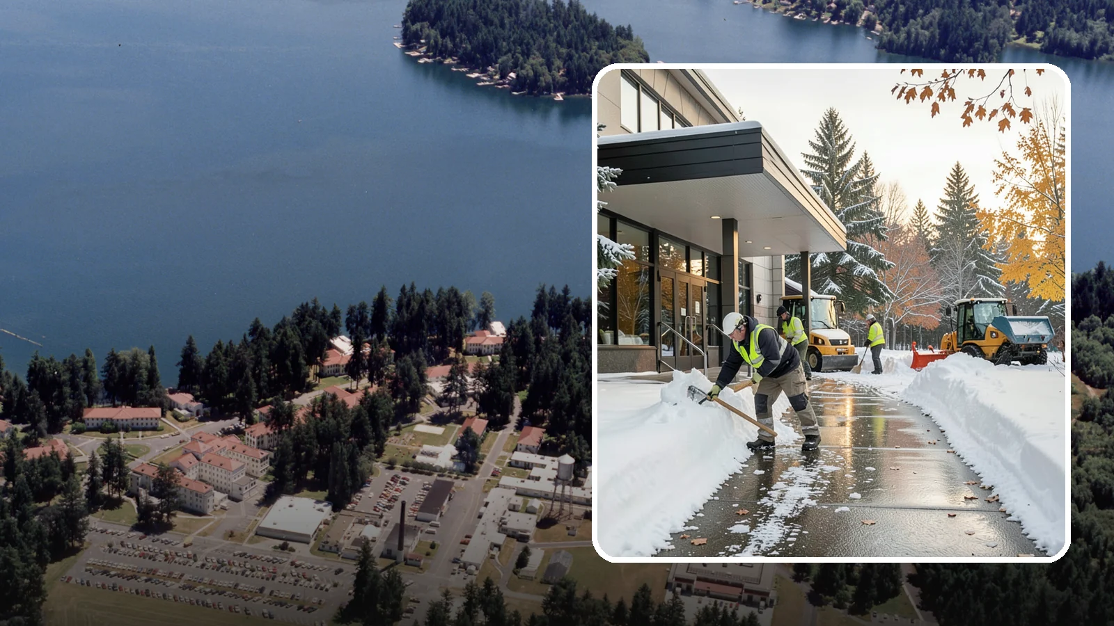 Building Entrance Clearing in Lakewood, Pierce County, WA - We clear building entrances and their approaches so everyone can enter safely during Western Washington snow and ice.