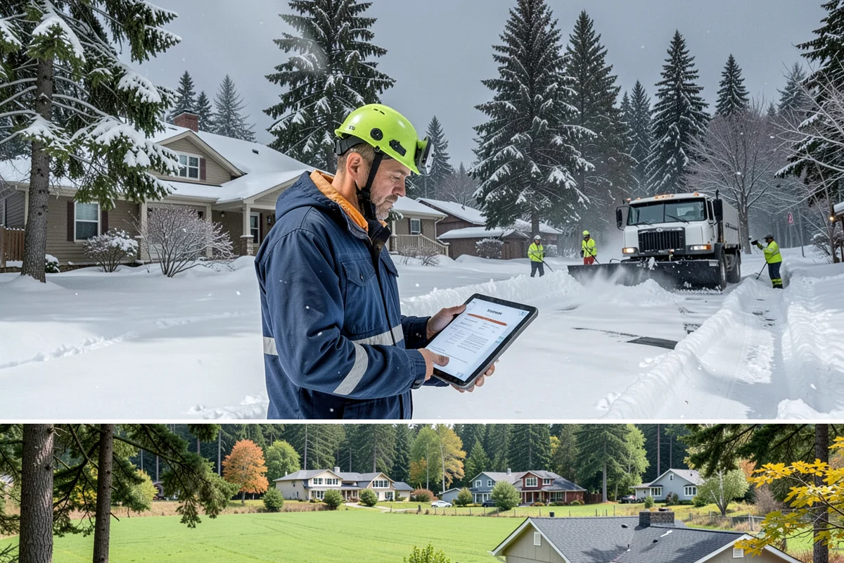 Building Entrance Clearing in Lyman, Skagit County, WA - Cleared first thing after every snowfall throughout the winter season.