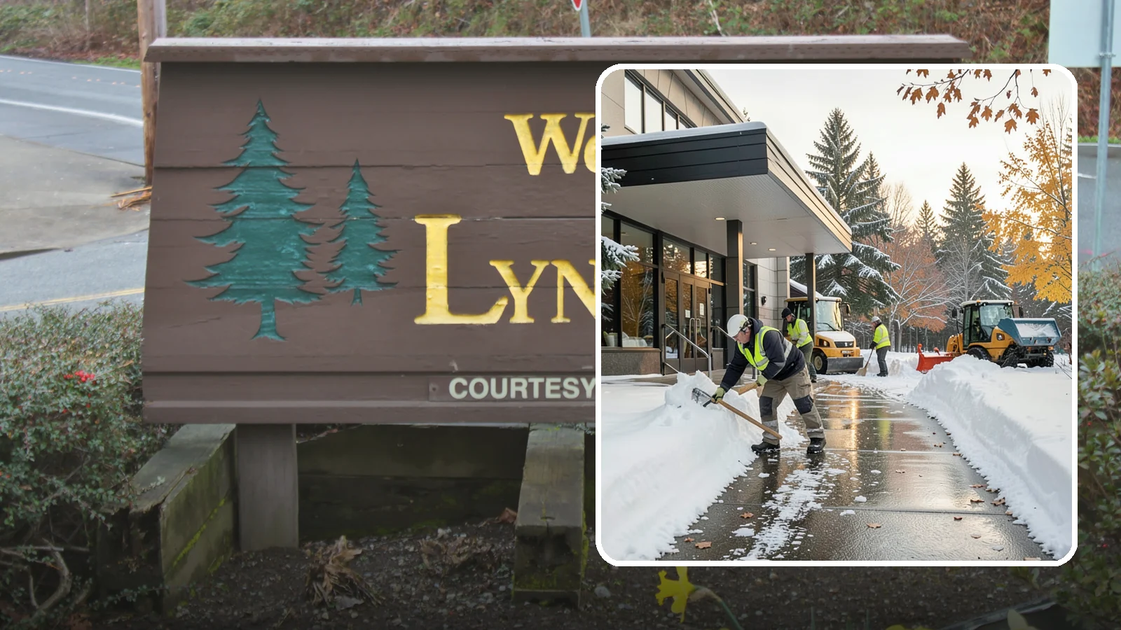 Building Entrance Clearing in Lynnwood, Snohomish County, WA - We clear building entrances and their approaches so everyone can enter safely during Western Washington snow and ice.