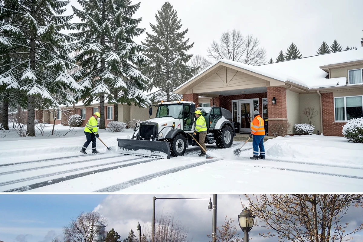 Building Entrance Clearing in Marysville, Snohomish County, WA - Cleared first thing after every snowfall throughout the winter season.