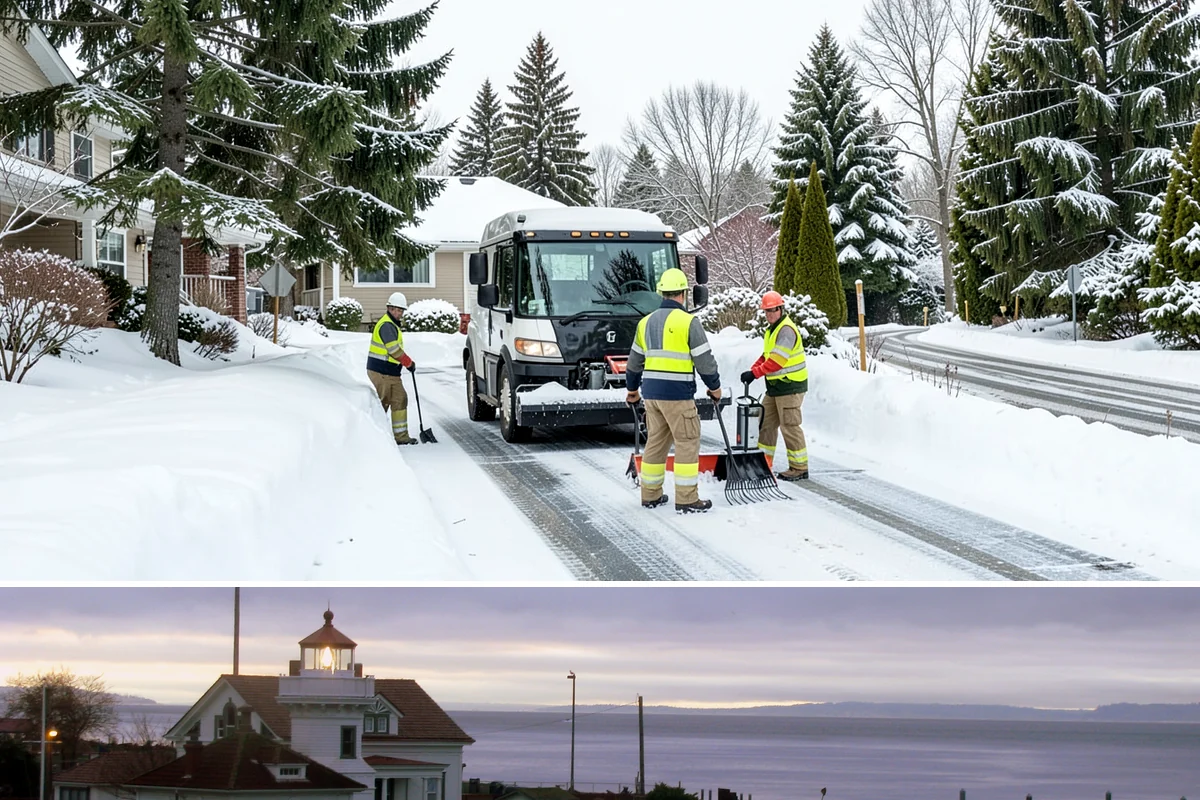Building Entrance Clearing in Mukilteo, Snohomish County, WA - Cleared first thing after every snowfall throughout the winter season.