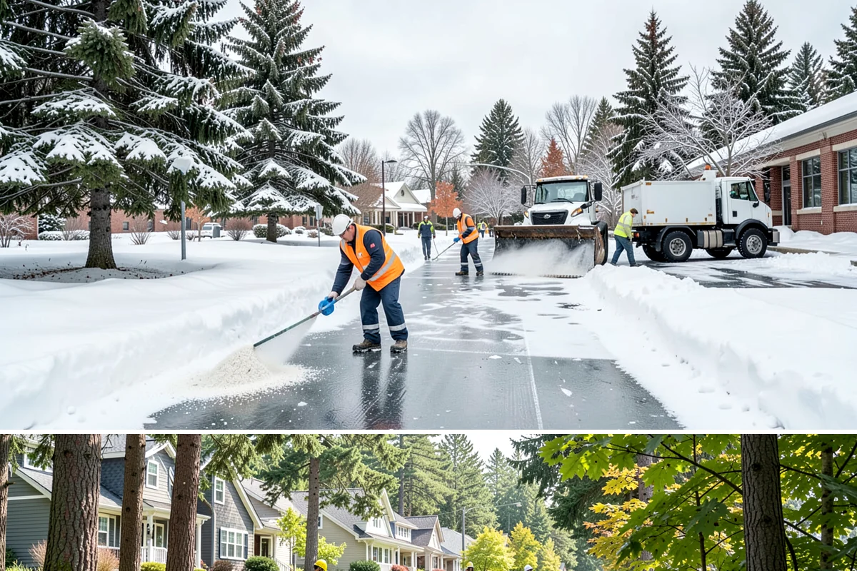 Building Entrance Clearing in Normandy Park, King County, WA - Cleared first thing after every snowfall throughout the winter season.