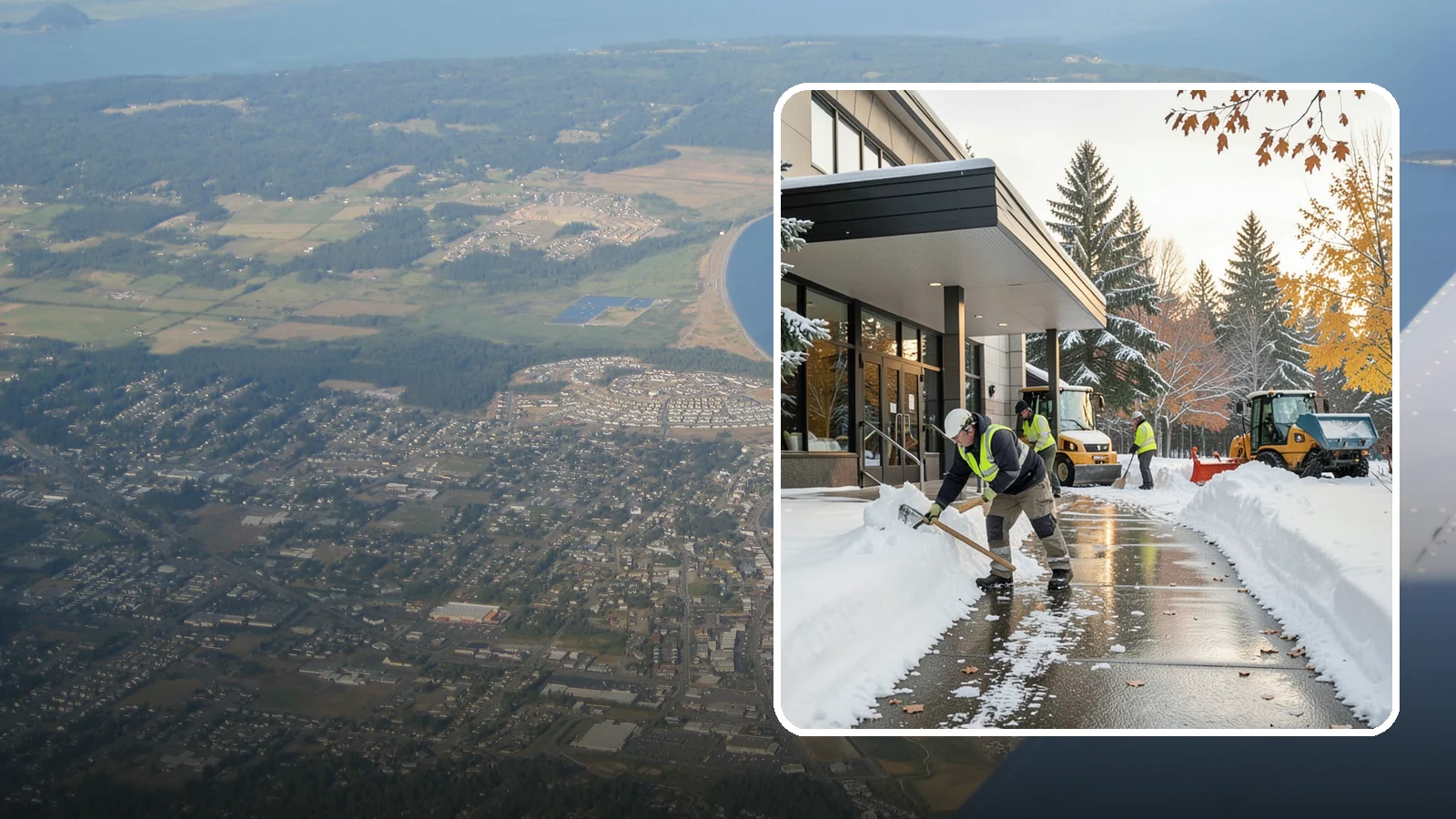 Building Entrance Clearing in Oak Harbor, Island County, WA - We clear building entrances and their approaches so everyone can enter safely during Western Washington snow and ice.
