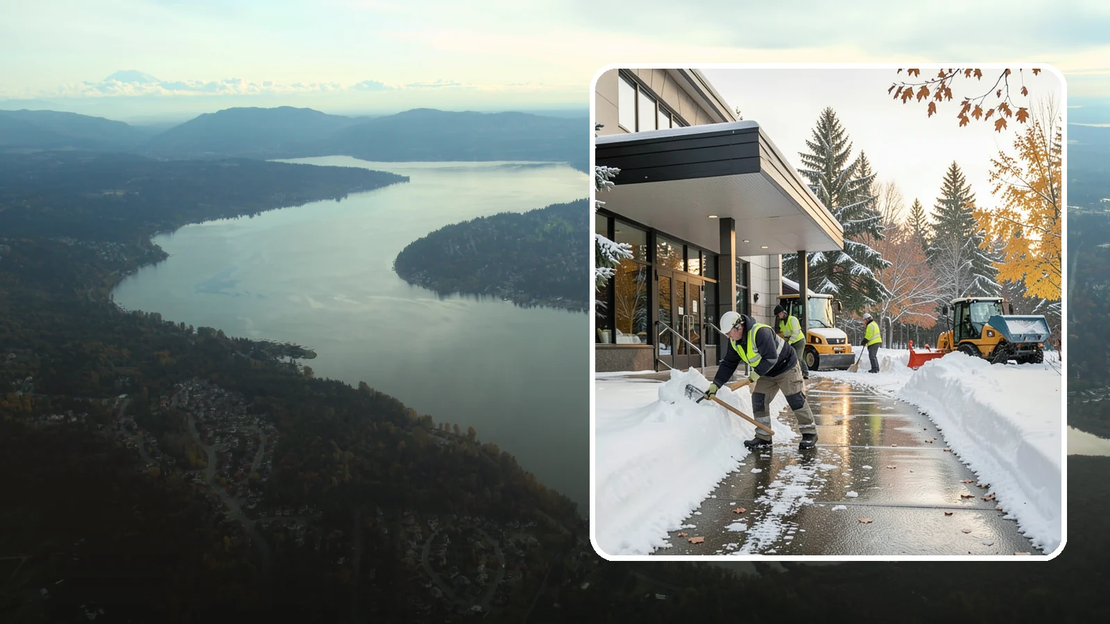 Building Entrance Clearing in Sammamish, King County, WA - We clear building entrances and their approaches so everyone can enter safely during Western Washington snow and ice.