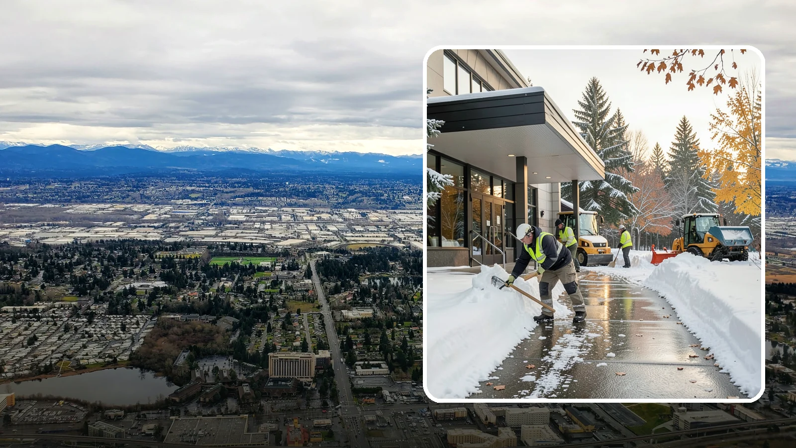 Building Entrance Clearing in SeaTac, King County, WA - We clear building entrances and their approaches so everyone can enter safely during Western Washington snow and ice.