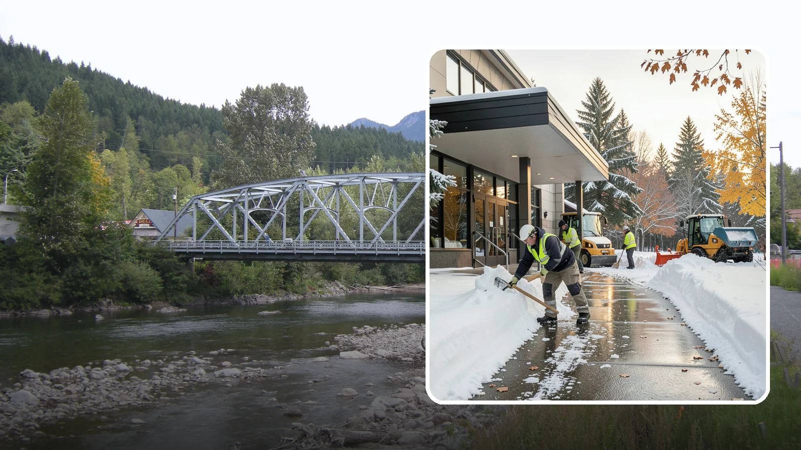 Building Entrance Clearing in Skykomish, King County, WA - We clear building entrances and their approaches so everyone can enter safely during Western Washington snow and ice.