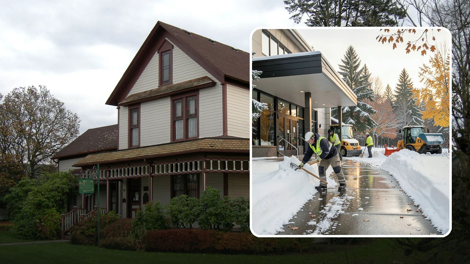 Building Entrance Clearing in Sumner, Pierce County, WA - We clear building entrances and their approaches so everyone can enter safely during Western Washington snow and ice.