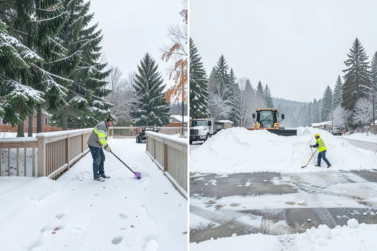 Building Entrance Clearing in Sumner, Pierce County, WA - Clear the entry landing and approach walk