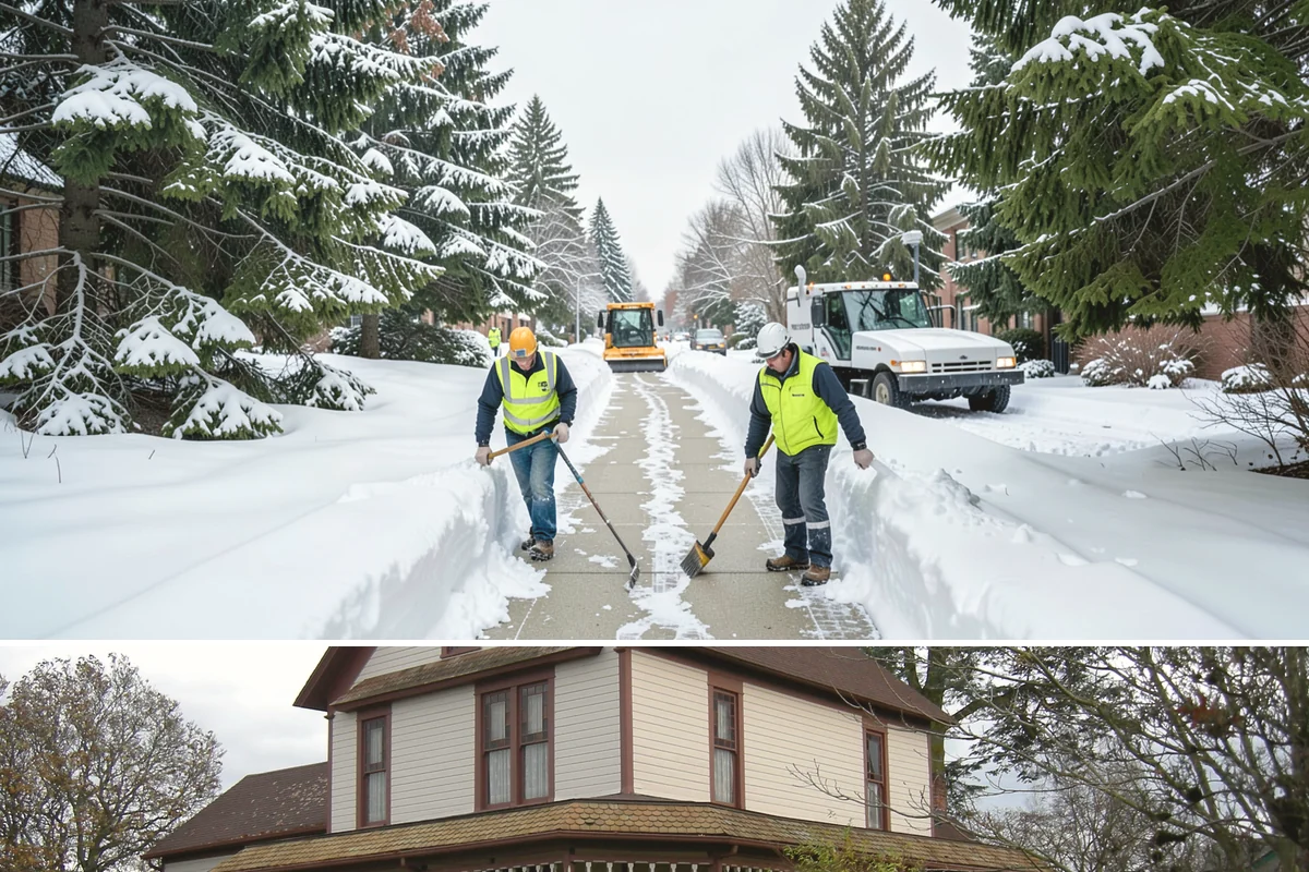 Building Entrance Clearing in Sumner, Pierce County, WA - Cleared first thing after every snowfall throughout the winter season.