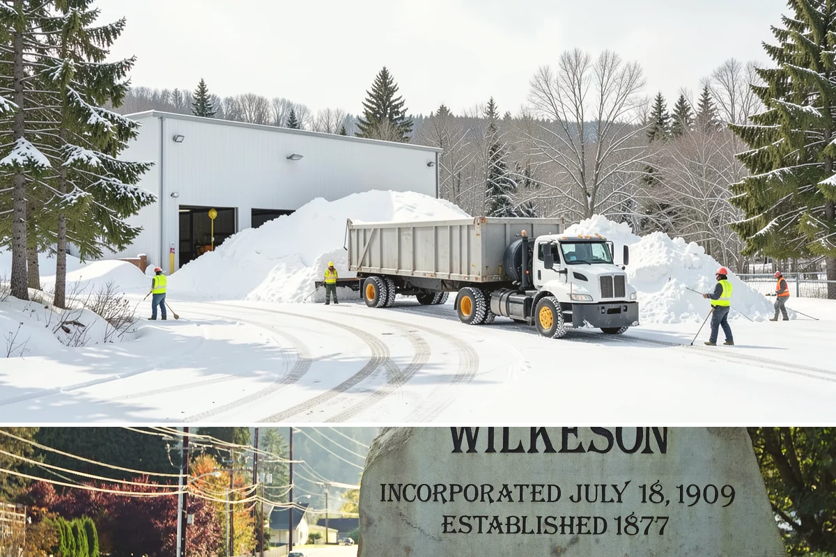 Building Entrance Clearing in Wilkeson, Pierce County, WA - Cleared first thing after every snowfall throughout the winter season.