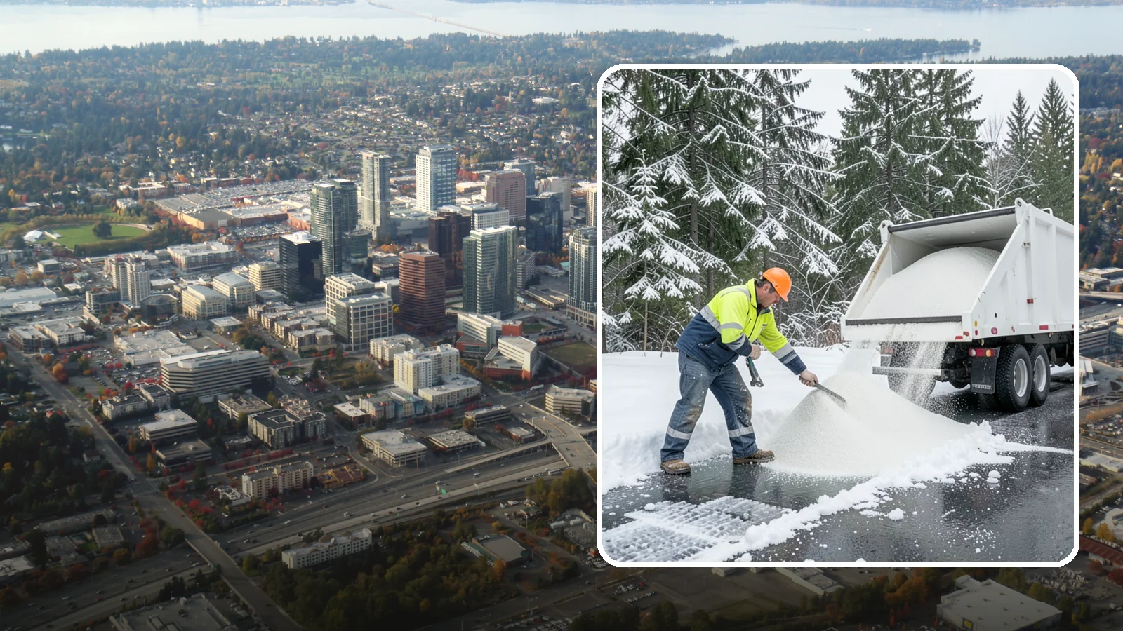 Bulk Salt Delivery in Bellevue, King County, WA - Bulk salt delivery keeps your on-site supply stocked so crews never run short during a prolonged cold snap.