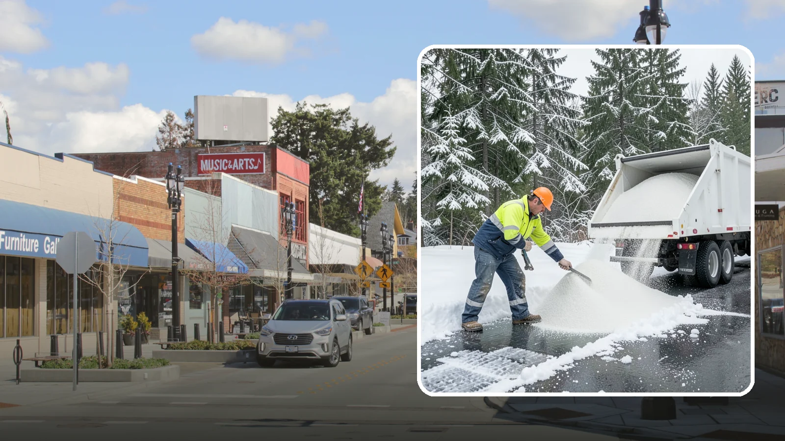 Bulk Salt Delivery in Bothell, King County, WA - Bulk salt delivery keeps your on-site supply stocked so crews never run short during a prolonged cold snap.