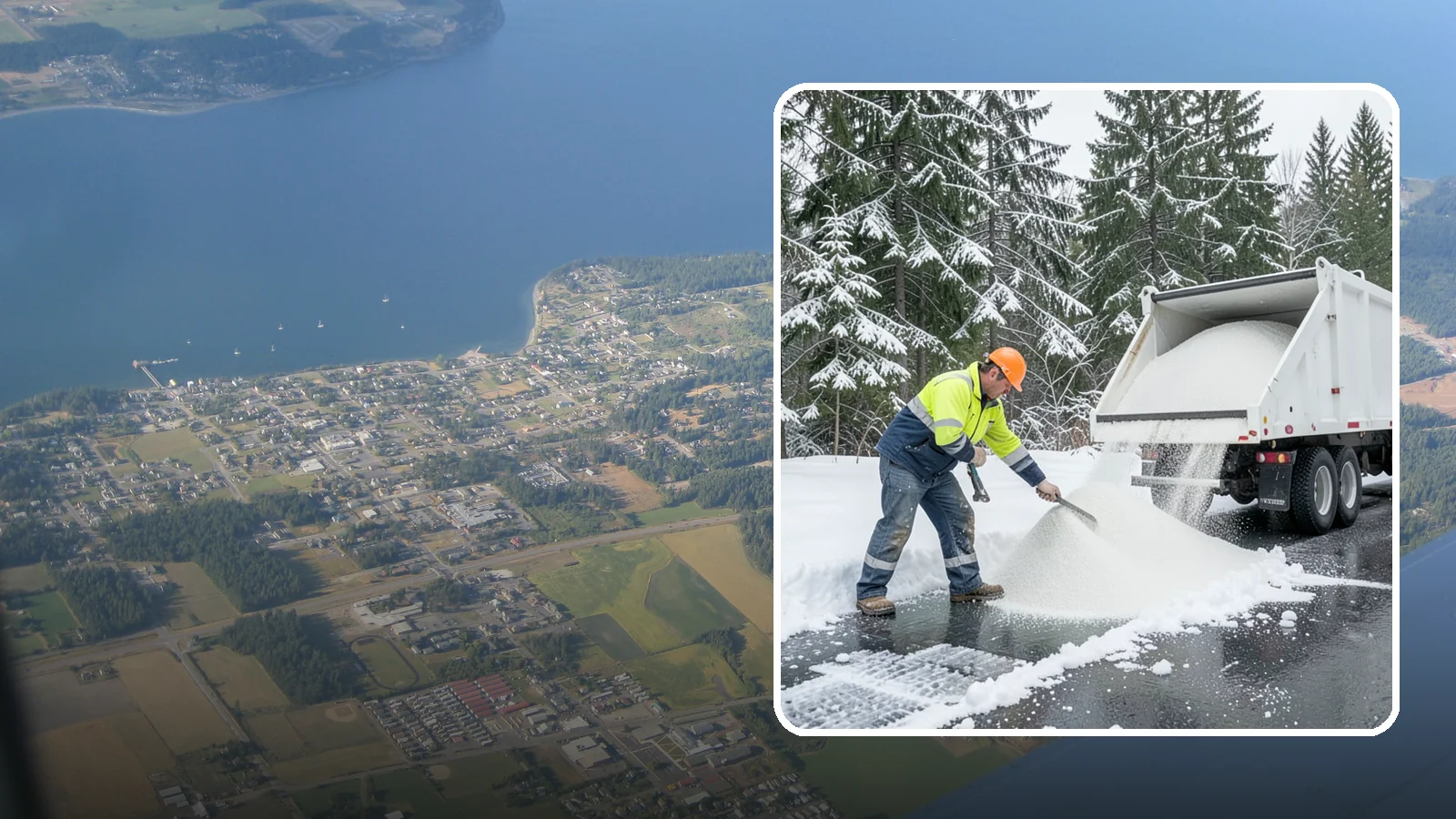 Bulk Salt Delivery in Coupeville, Island County, WA - Bulk salt delivery keeps your on-site supply stocked so crews never run short during a prolonged cold snap.